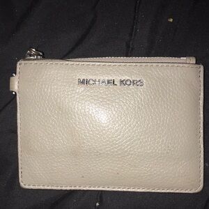 Michael Kors Gray Leather Card Holder